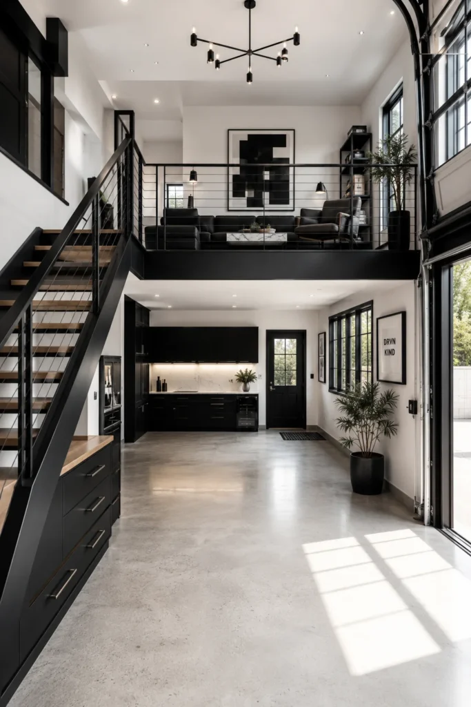 Black and White Contemporary Loft