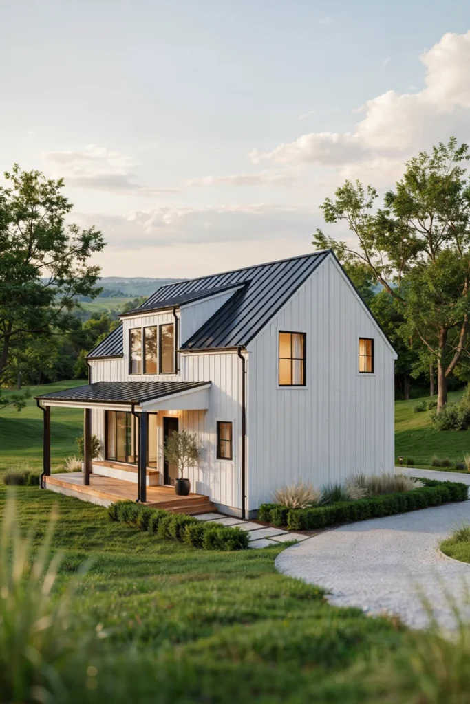 Compact Modern Barn House for Small Families