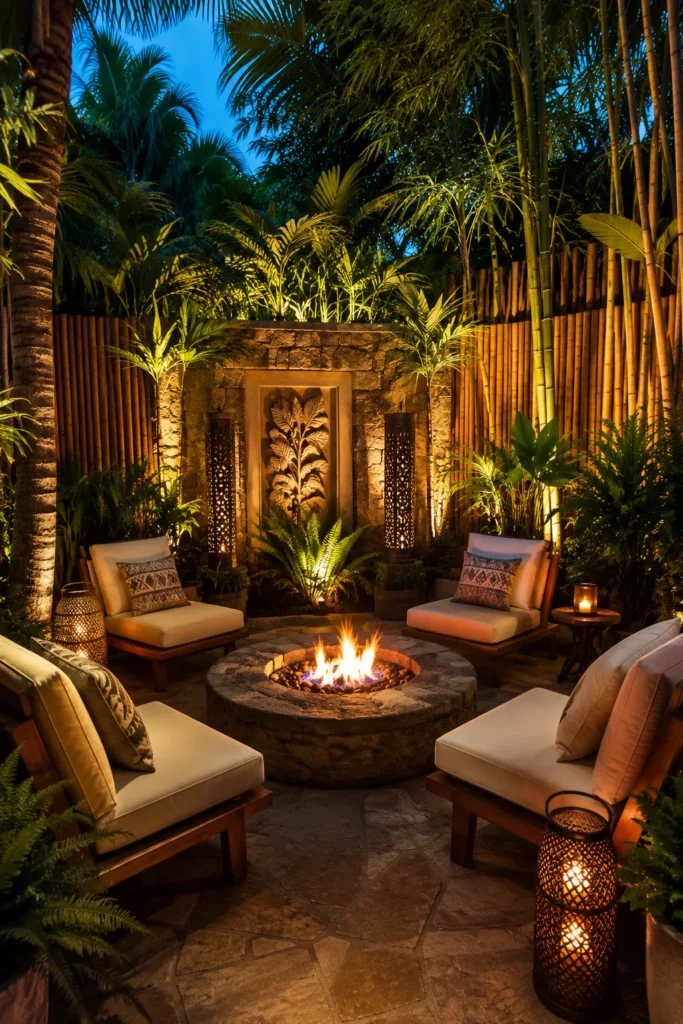 Fire Pits with Tropical Surroundings