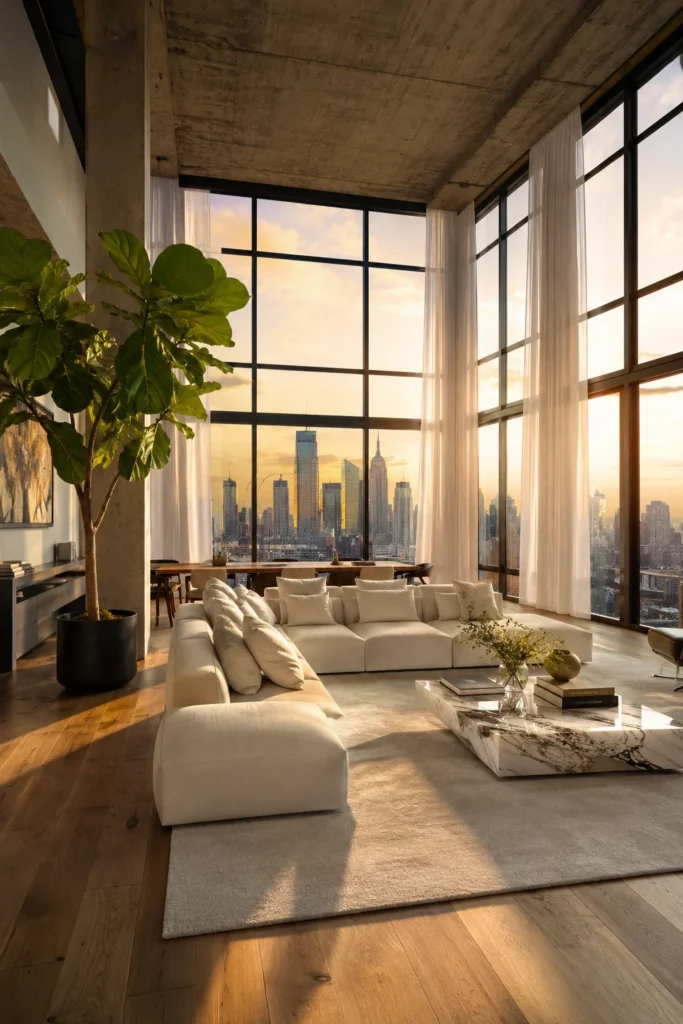 Floor-to-Ceiling Windows with City Views