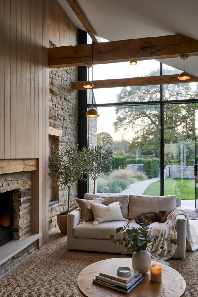 Glass Extension With Timber Accents