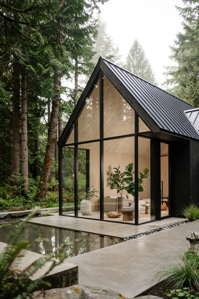 Glass-Focused Barn House That Blends with Nature