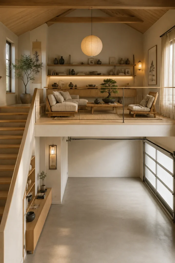 Japandi-Inspired Garage Loft
