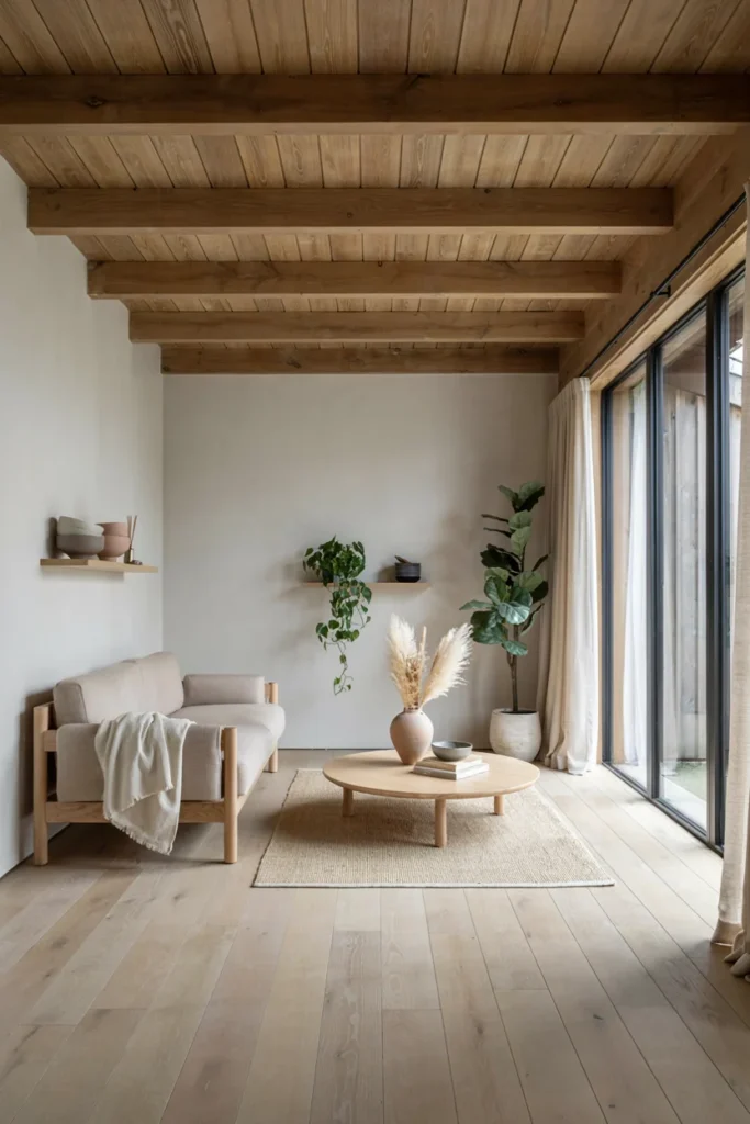 Japandi-Style Barn House with Soft Natural Textures