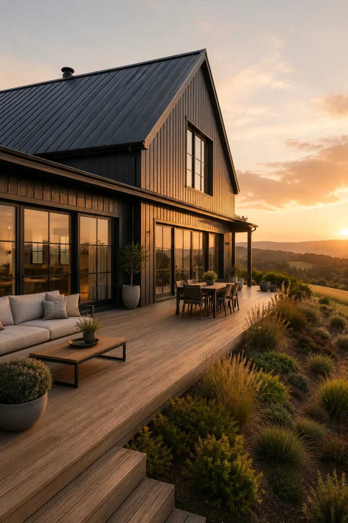 Modern Barn House with a Wraparound Deck