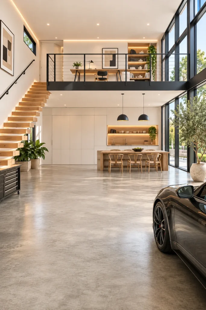 Modern Minimalist Garage Loft