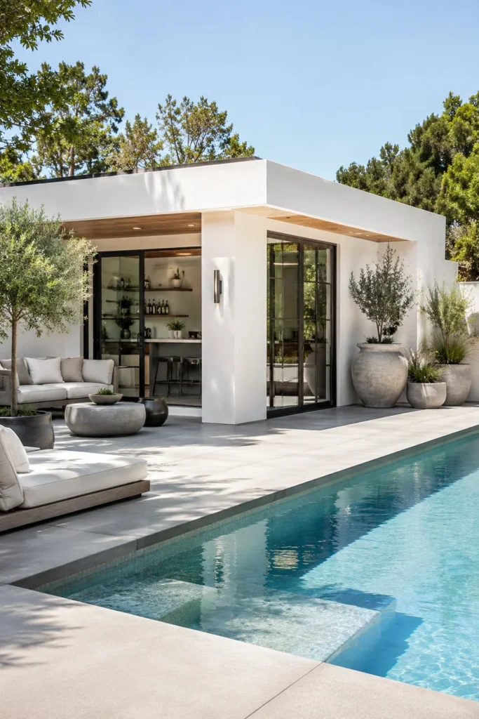 Modern Minimalist Pool House