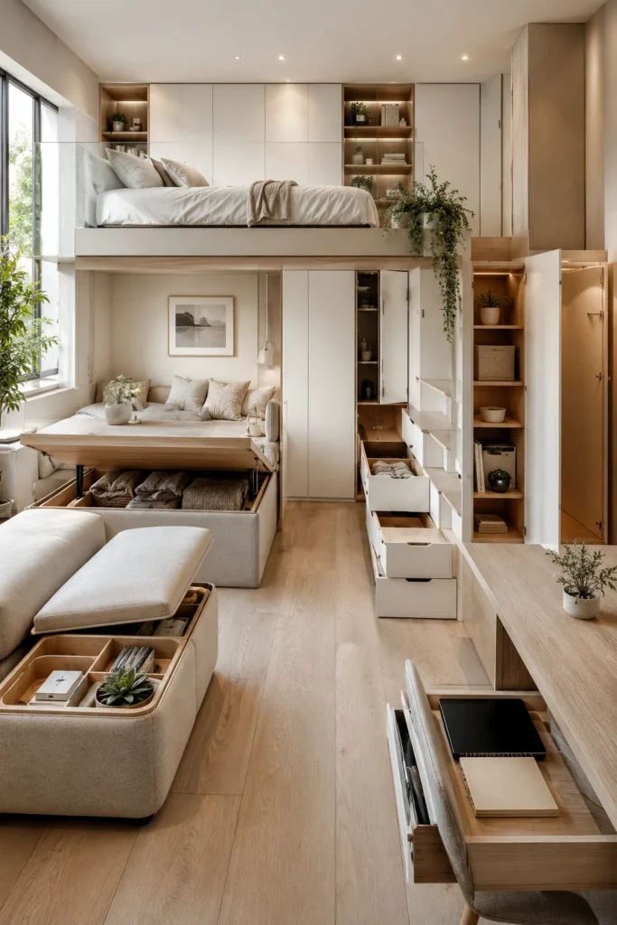 Multi-Functional Loft With Hidden Storage