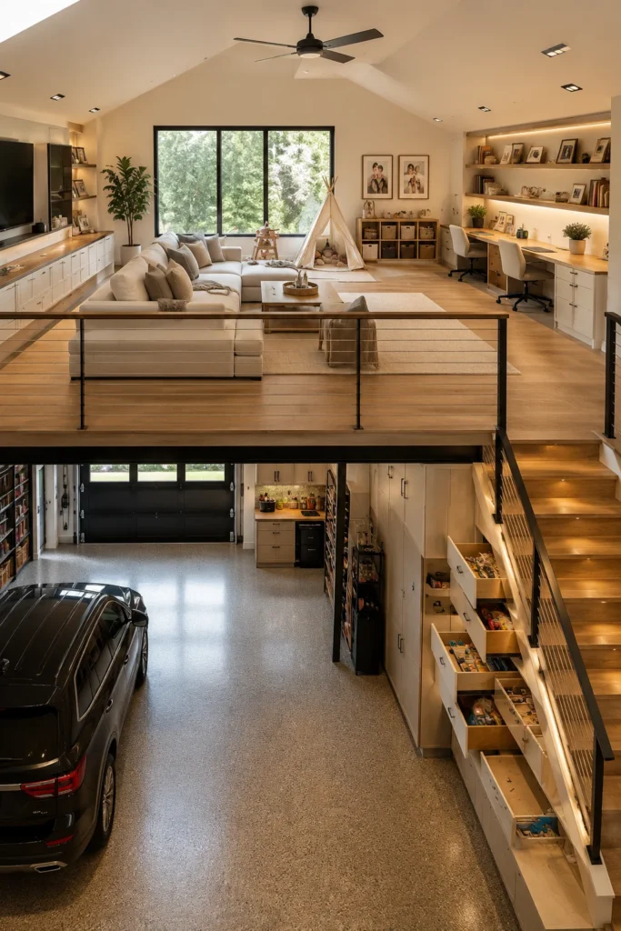 Multi-Purpose Family Garage Loft