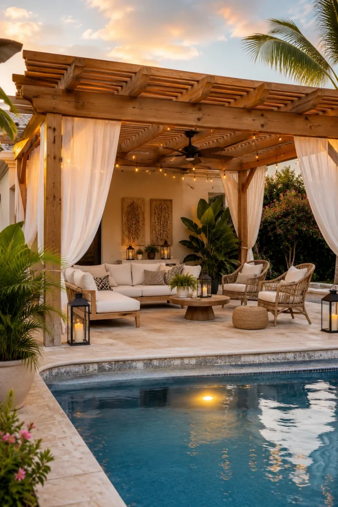 Open-Air Cabana Style Pool House