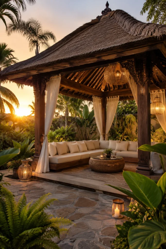 Thatched Roof Cabanas and Gazebos