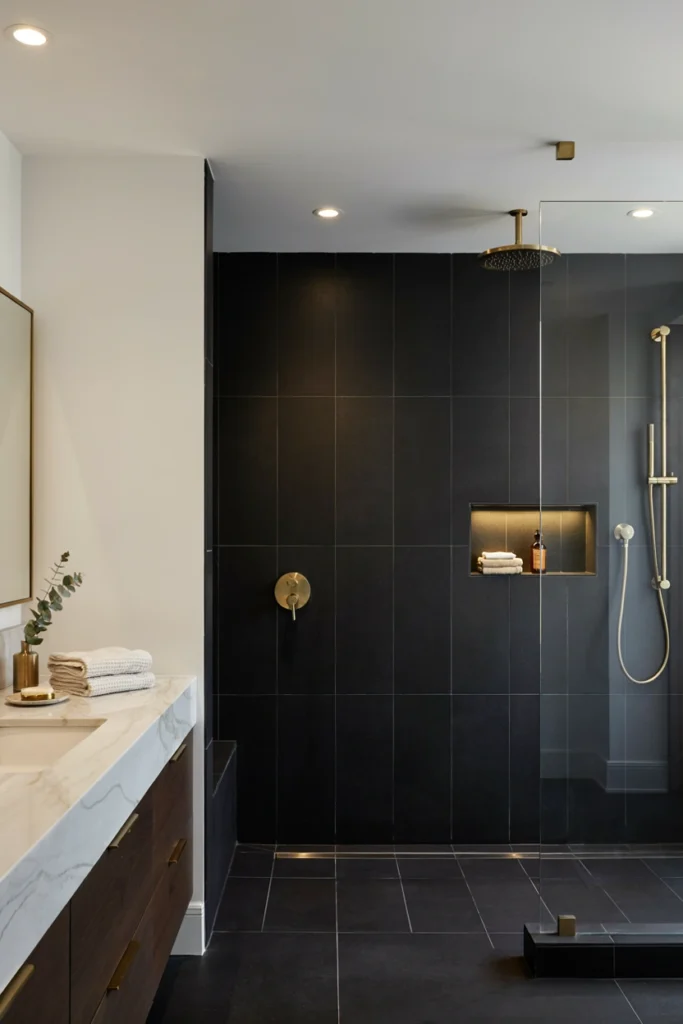 Black and Gold Luxury Shower