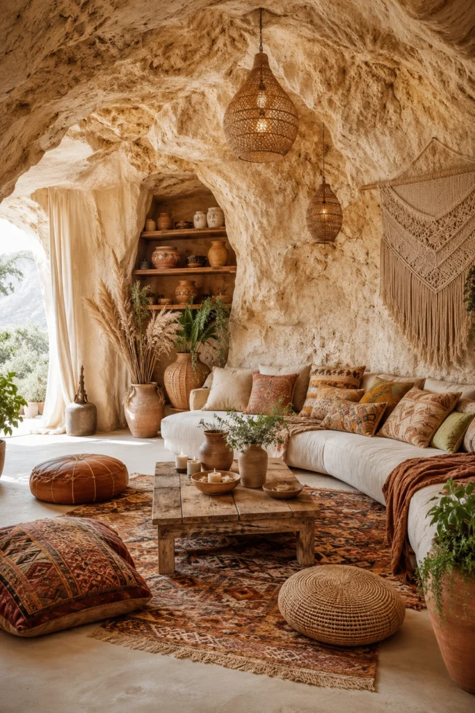 Bohemian-Inspired Cave Home