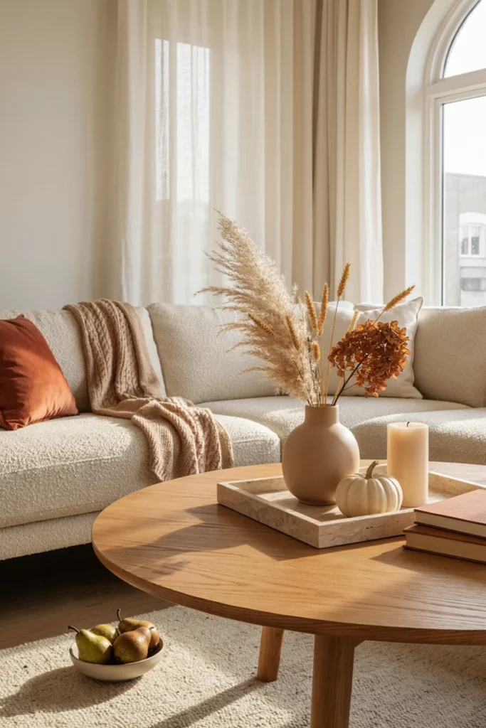 Cozy Fall Coffee Table Styling