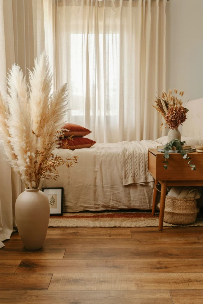 Bring in Dried Flowers and Pampas Grass