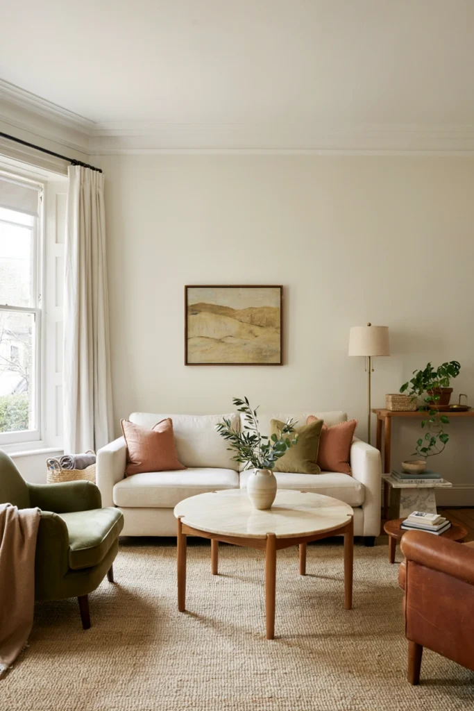 Modern Classic Living Room With Earthy Tones