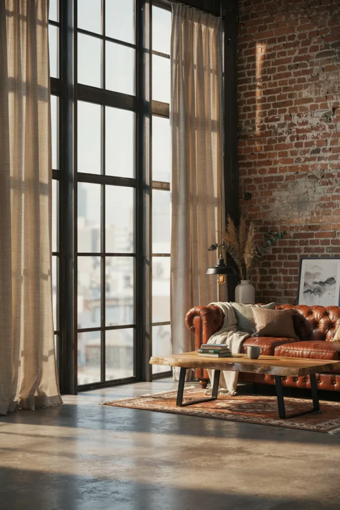 Floor-to-Ceiling Linen Curtains