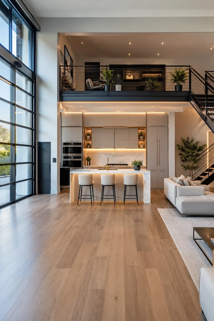 Luxury Loft with a Compact Designer Kitchen