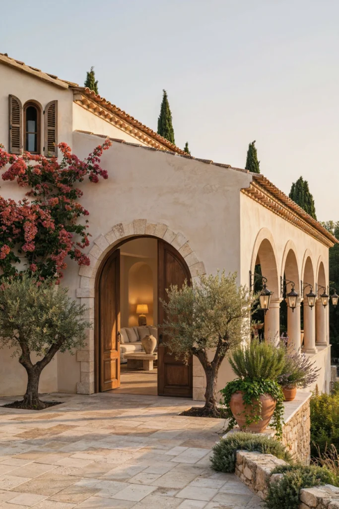 Mediterranean Home With Arched Doorways