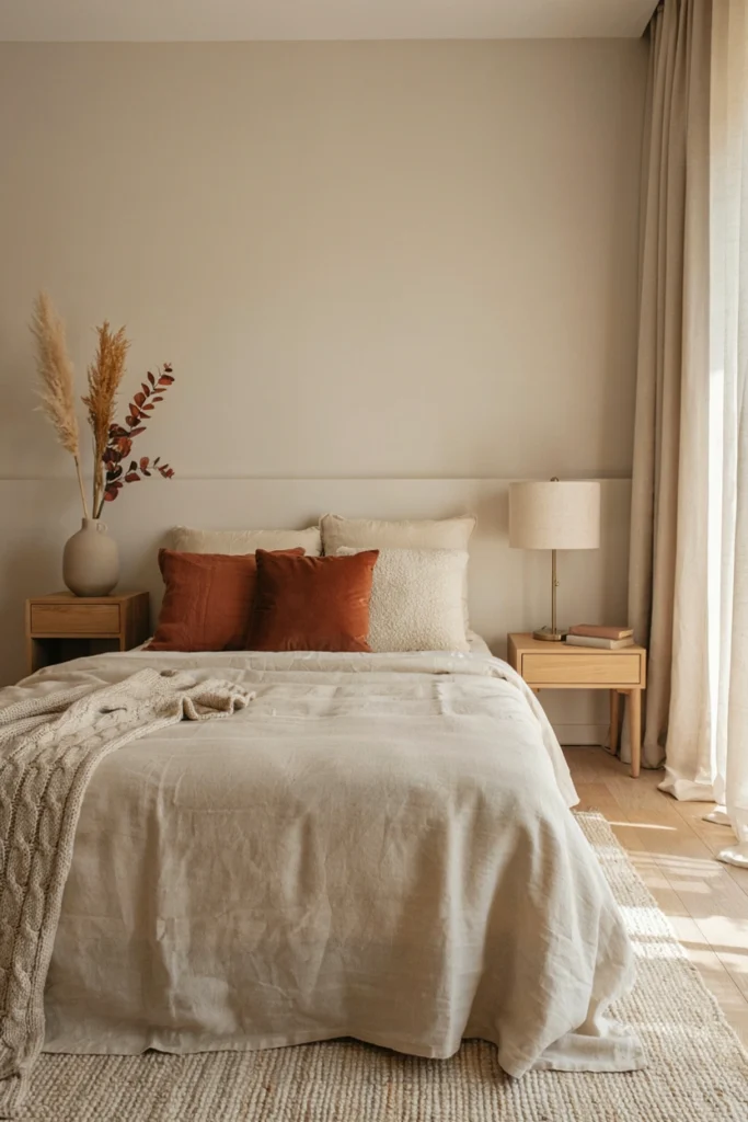 Try a Minimalist Fall Bedroom Look