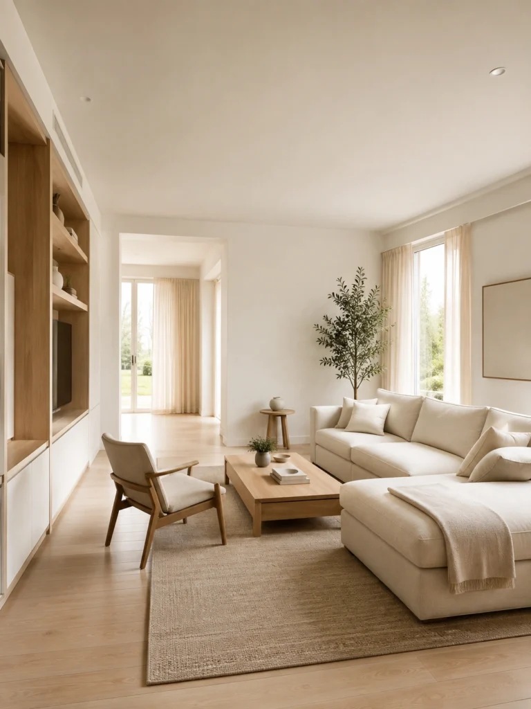 Minimalist Living Room With a Clutter-Free Layout