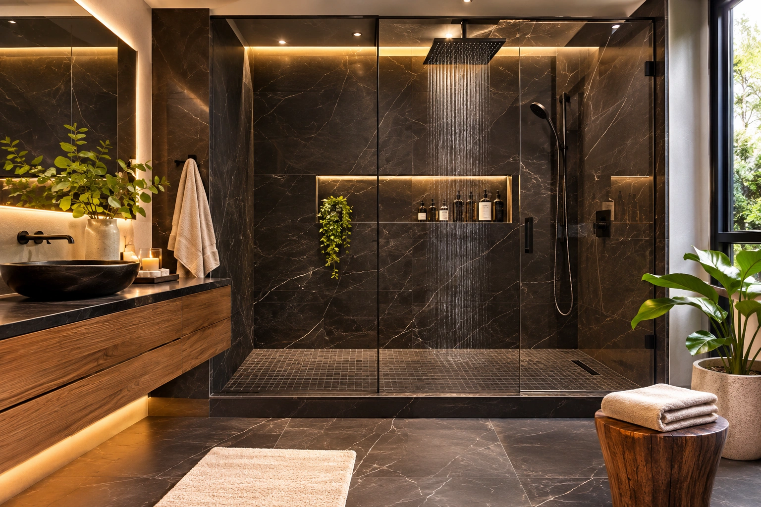 21 Modern Black Bathroom Shower Ideas That Look Sleek and Luxurious