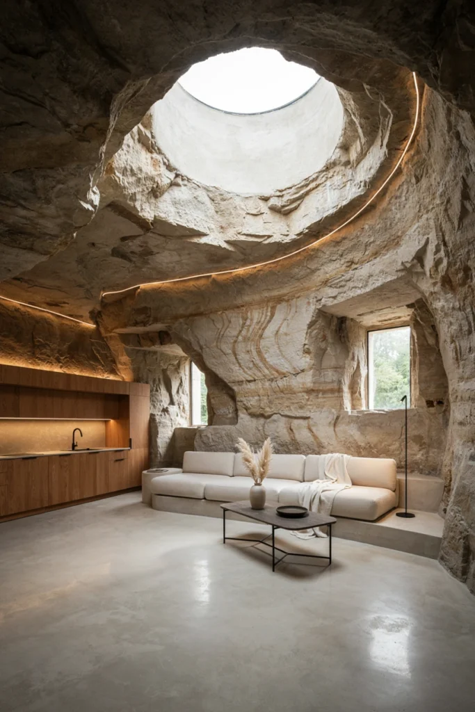 Modern Underground Cave Retreat