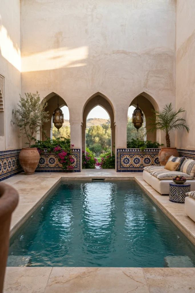 Pool With Moroccan-Inspired Details