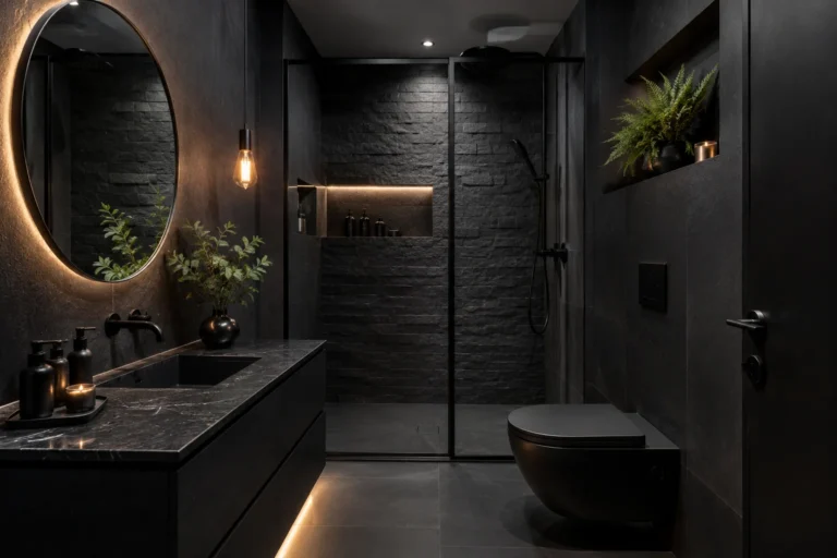23 Small All Black Bathroom Ideas to Create a Luxe Moody Retreat