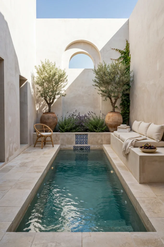 Small Luxury Mediterranean Pool