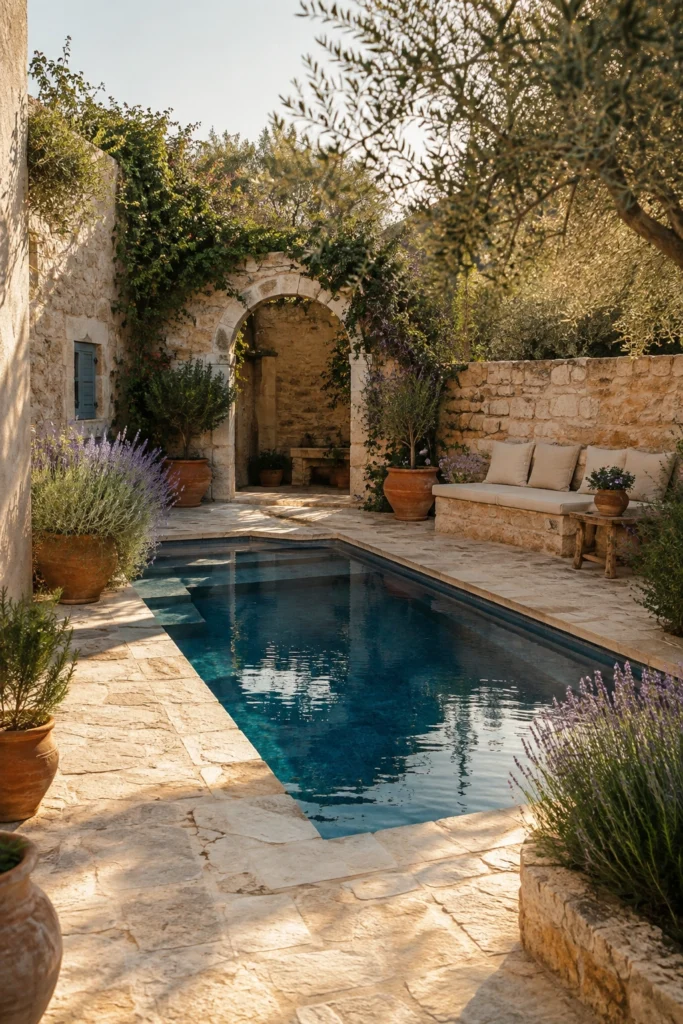 Stone Courtyard Pool