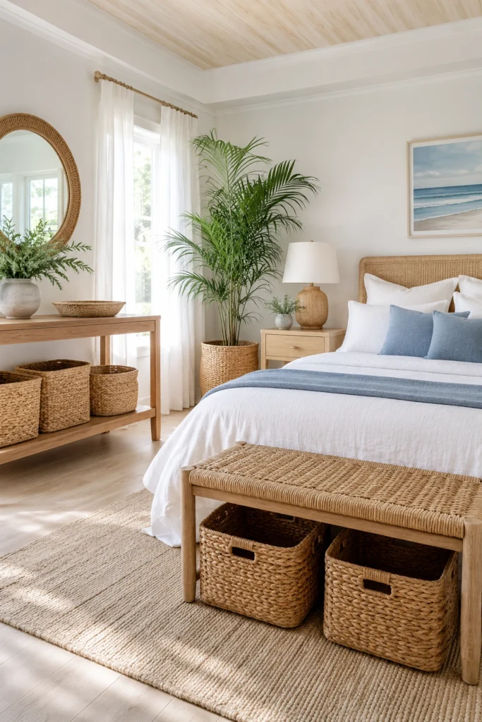 Incorporate Woven Baskets for Storage