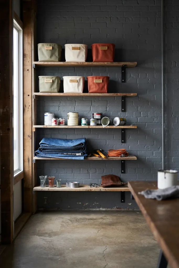 Reclaimed Wood Shelving