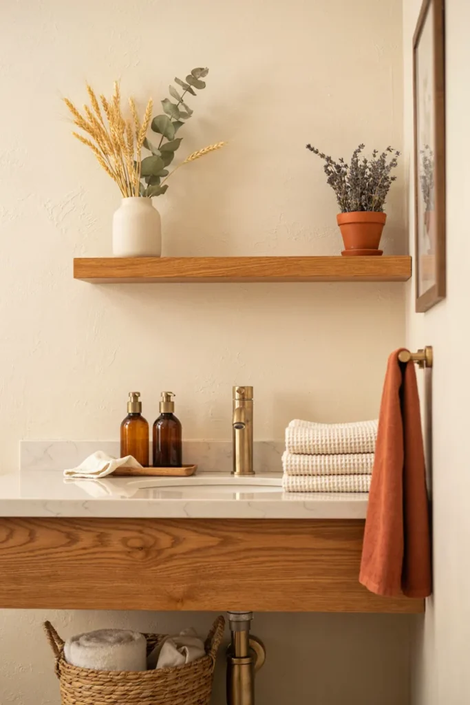Wooden Bathroom Accents