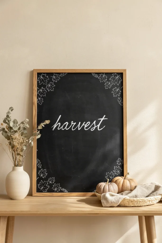 Autumn Leaves Chalkboard Design