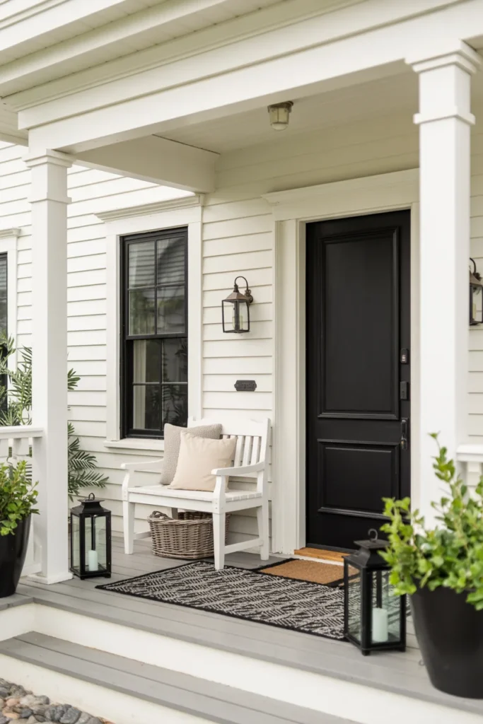 Black and White Porch