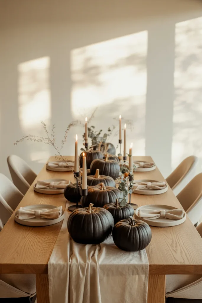 Black Pumpkin Table Decor