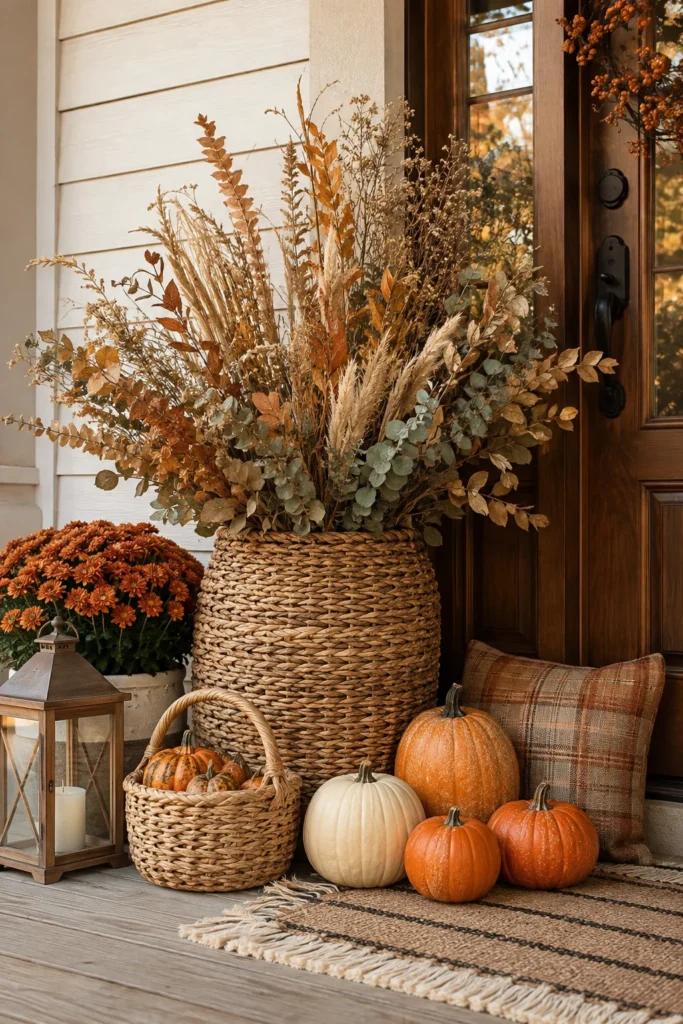 Charming Fall Basket Display
