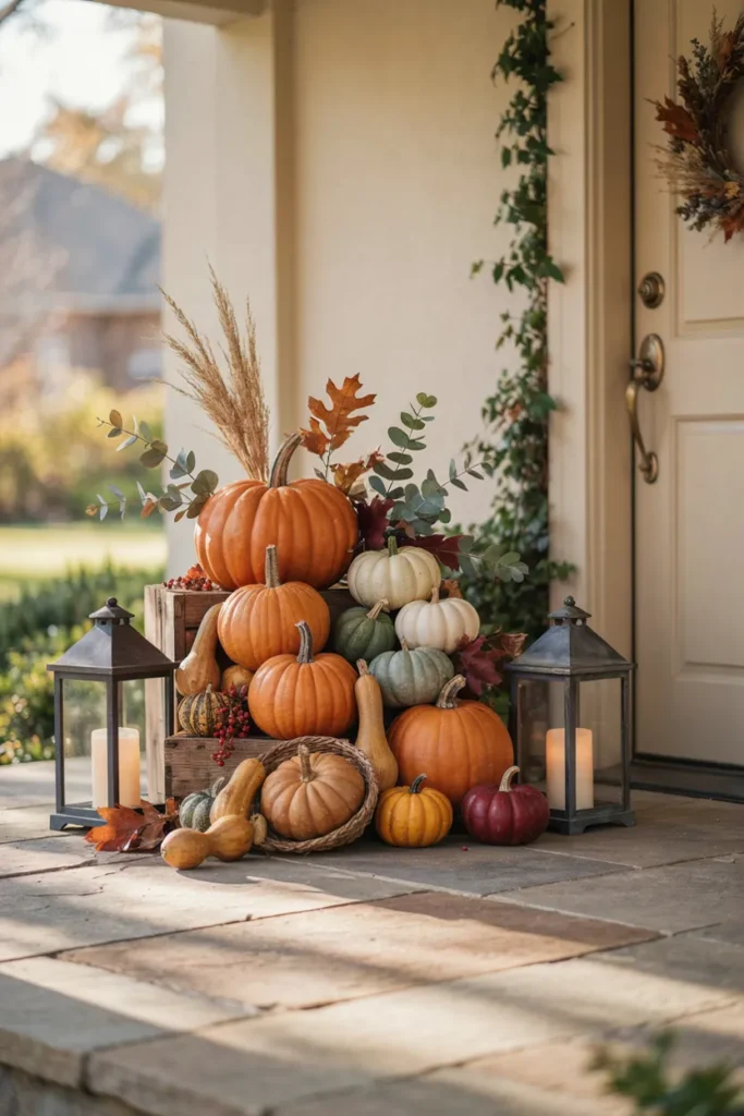 Create a Colorful Pumpkin Display