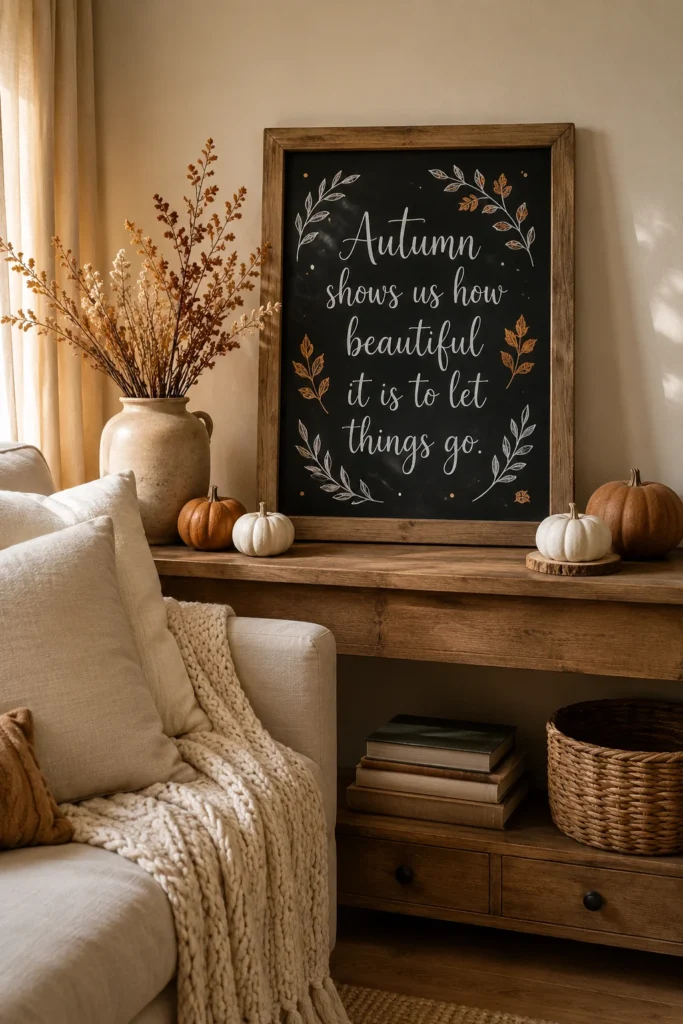 Cozy Fall Quote Chalkboard