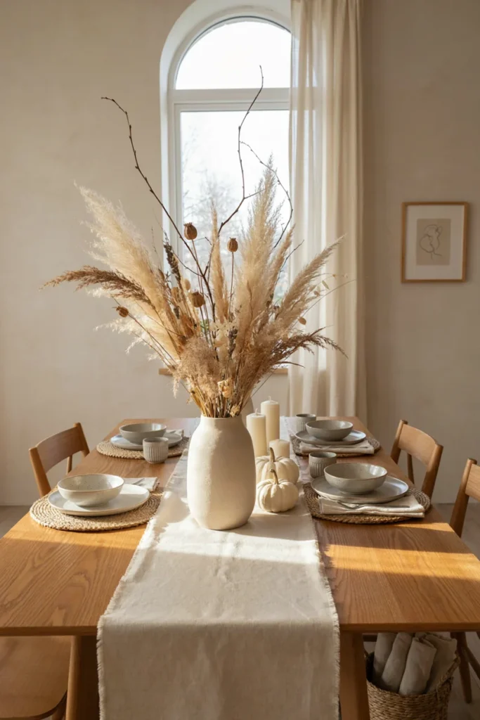 Dried Wheat and Pampas Grass Arrangement