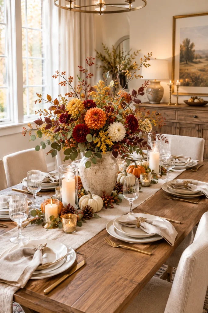 Fall Floral Arrangement in a Vase