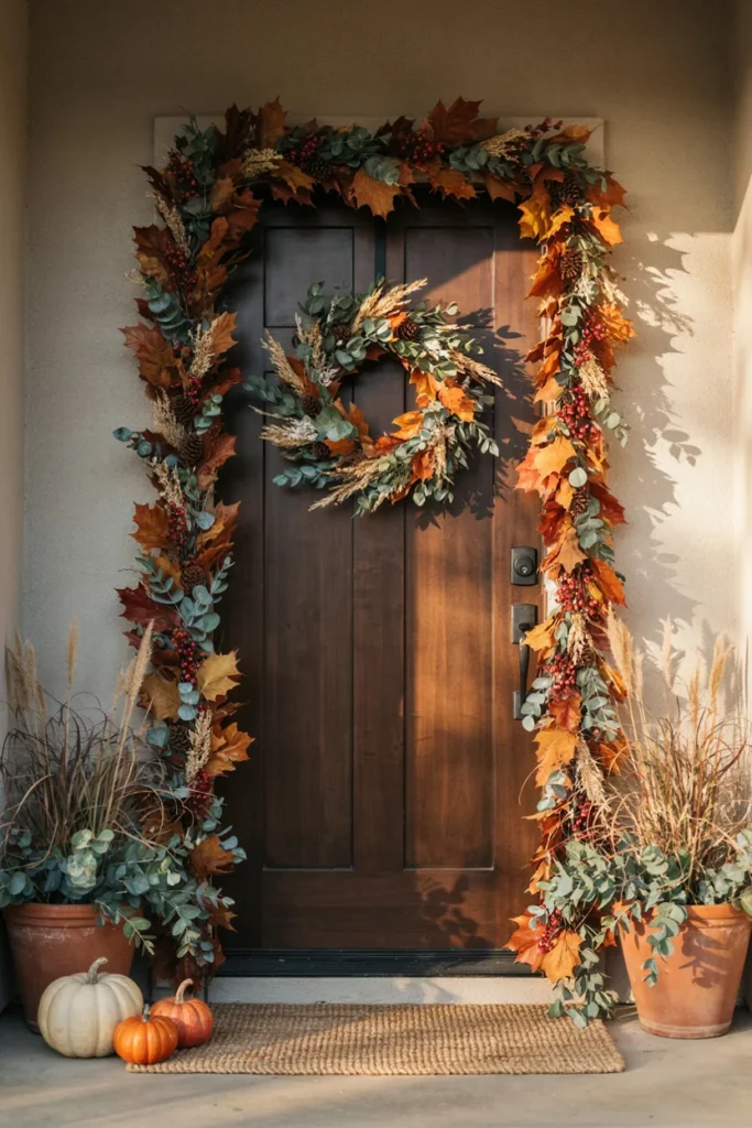 Fall Garland Around the Door