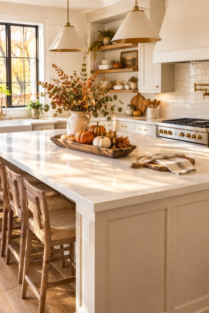 Decorate the Kitchen Island With Autumn Accents