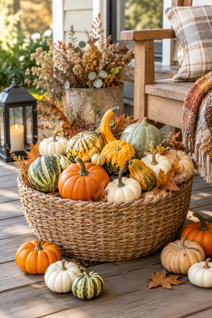 Decorate With Gourds and Mini Pumpkins