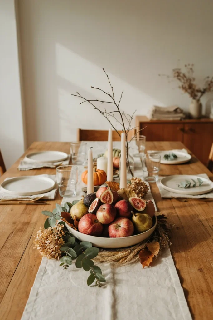 Harvest-Inspired Fruit and Foliage Centerpiece