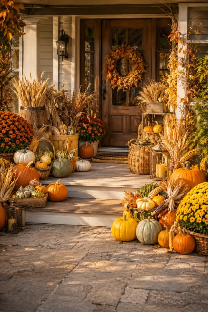 Harvest-Themed Porch