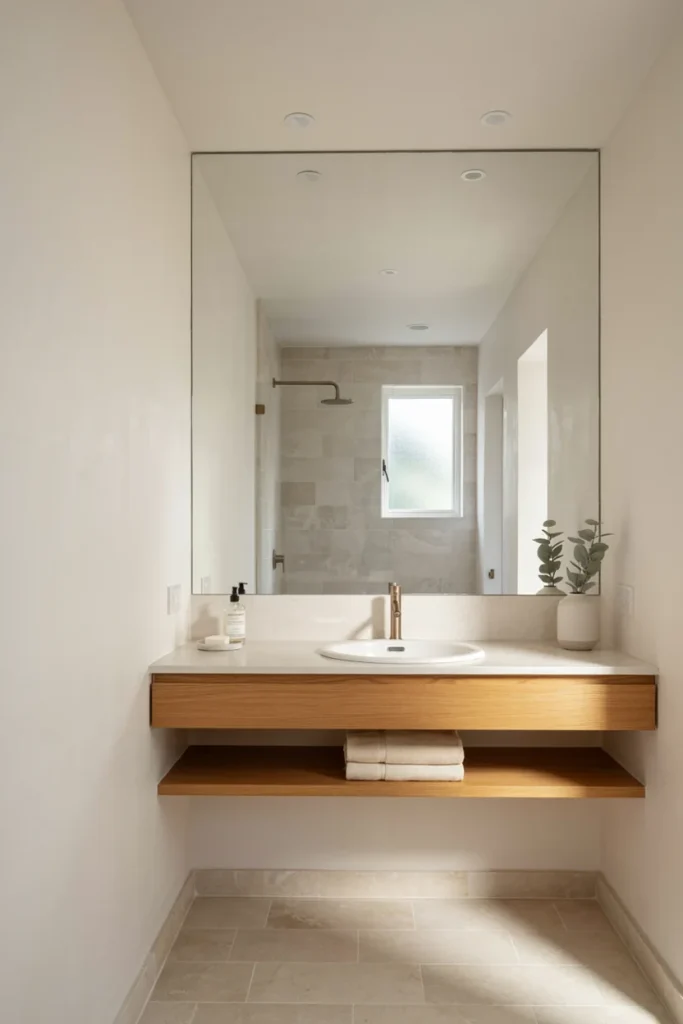 Use a Large Mirror to Open Up the Space