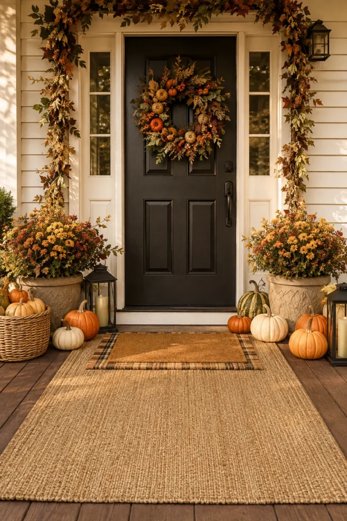 Layered Front Door Decor