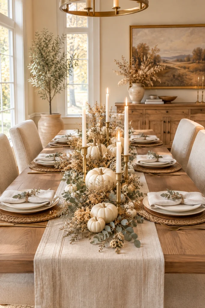 Layered Neutral Fall Tablescape